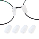 Gdnmpat slip-on silicone nose pads on glasses frame, white color