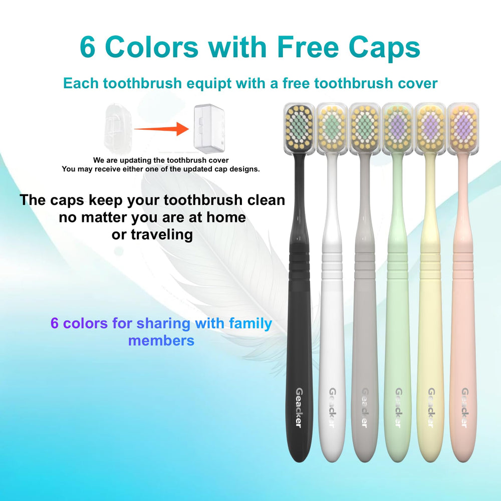 Three types of extra-soft bristles for gum massage and deep cleaning