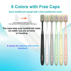 Three types of extra-soft bristles for gum massage and deep cleaning