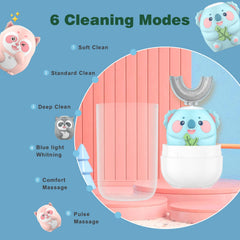 Geacker Koala Cyan toothbrush IPX7 waterproof and USB charging