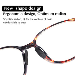 Self-adhesive foam nose pads on eyeglasses - comfortable fit (black)