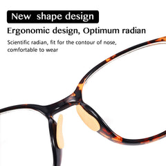 Nude color nose pads installed on glasses