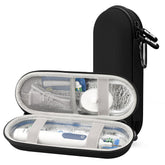 Gelozid black electric toothbrush travel case front view