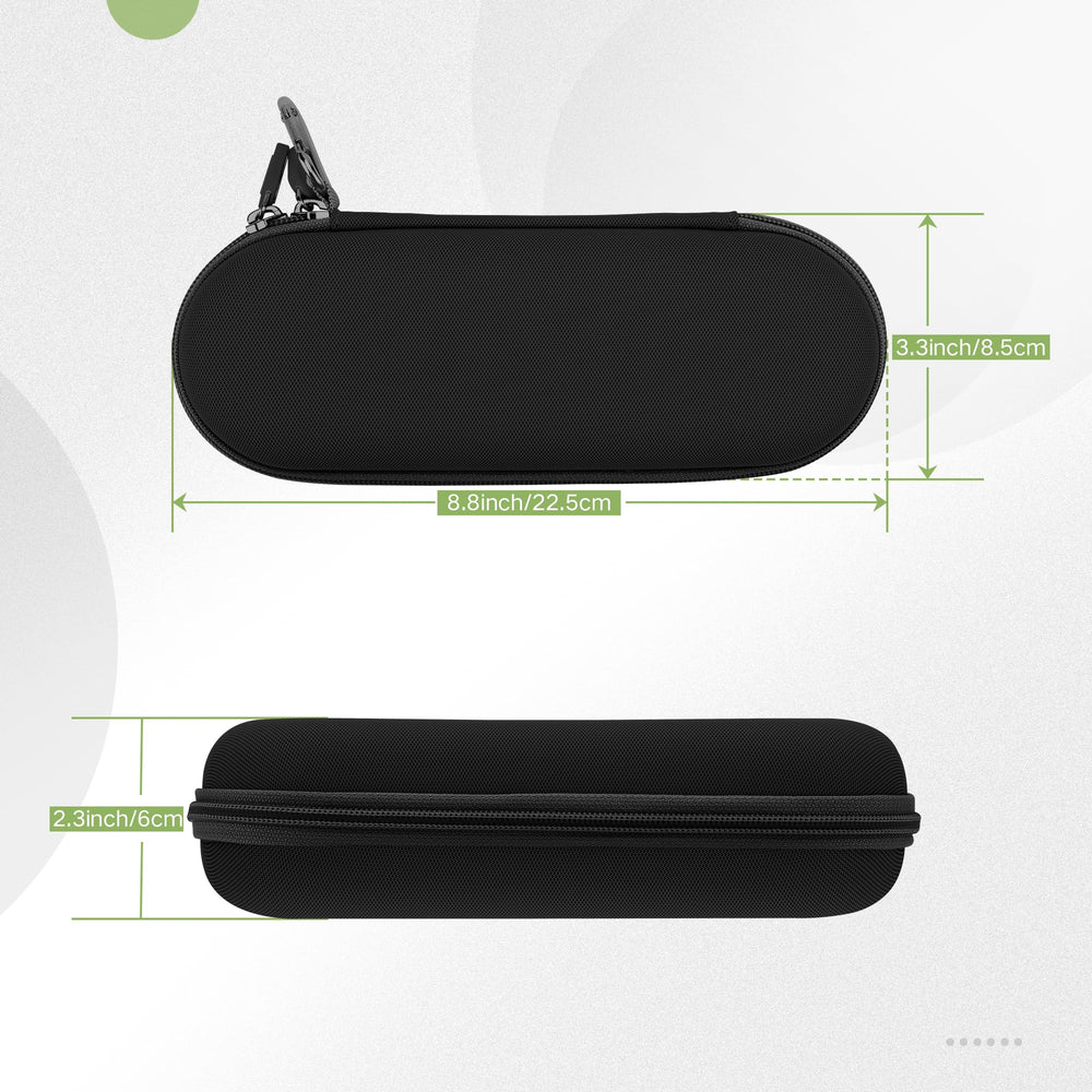 Interior dual-compartment layout with elastic straps in travel case