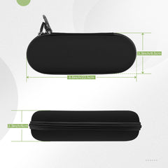 Interior dual-compartment layout with elastic straps in travel case