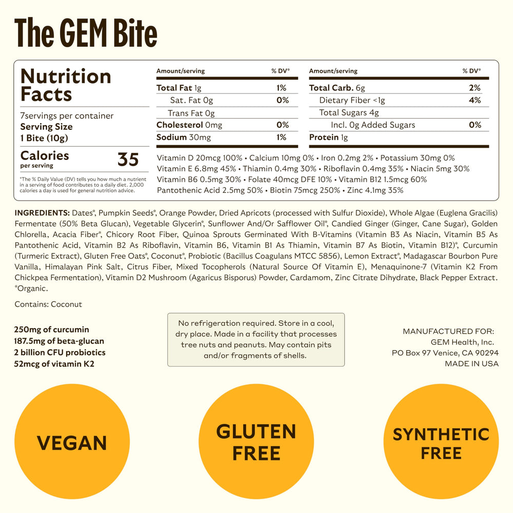 Soy-free GEM Daily nutrition bites