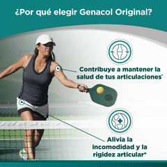 Genacol joint supplement bottle and capsule close-up