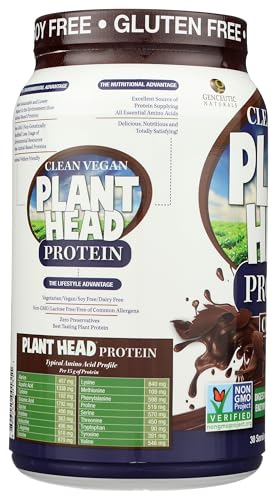 Allergen free plant based protein label on container