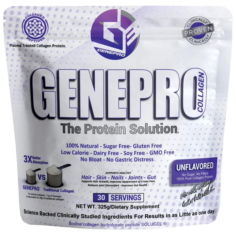 GENEPRO GEN.3 unflavored collagen protein powder canister