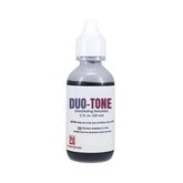 Two-tone disclosing solution in a 2 oz bottle with Tutti Frutti flavor