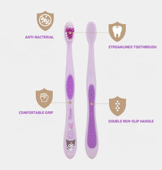 Premium purple toothbrush head close-up