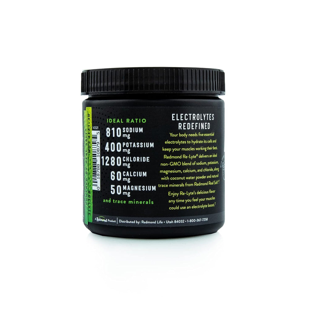 Generic Re-Lyte Lemon Lime label showcases sugar-free, clean-ingredient hydration