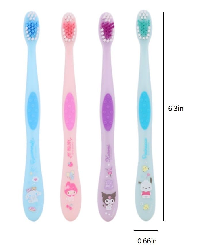 Ergonomic double non-slip handle on a child toothbrush