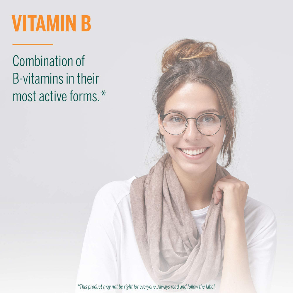 Nutrition facts panel for Genestra Active B Complex