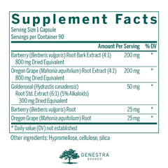 Genestra Berberis Formula bottle front label close-up
