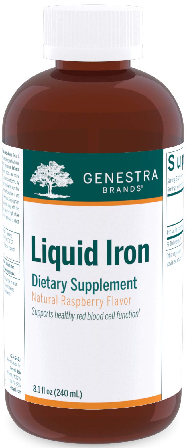Front view of Genestra Brands Liquid Iron bottle