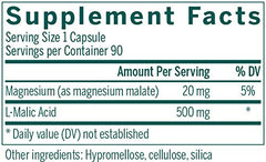 Genestra Malic Acid product label with capsules