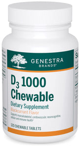 Genestra D3 1000 chewable bottle packaging