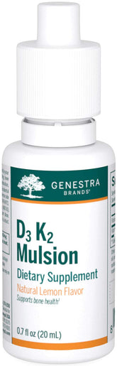 Genestra D3 K2 Mulsion bottle with natural lemon flavor