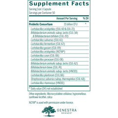 Close-up of a shelf-stable Genestra probiotic capsule