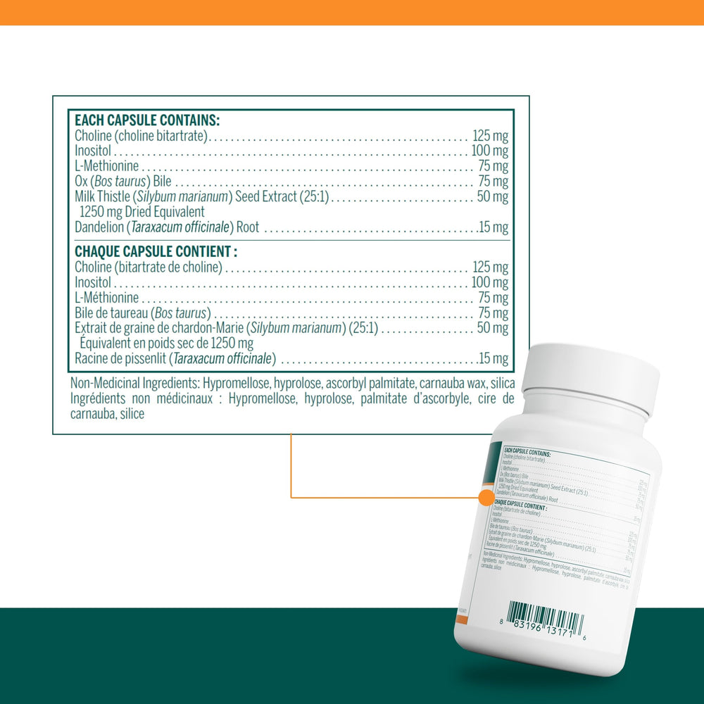 Back label on Genestra Ichol Plus bottle