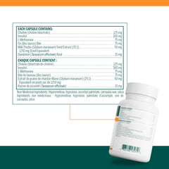 Back label on Genestra Ichol Plus bottle