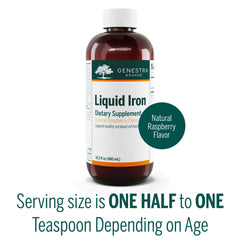 Natural raspberry flavor artwork for Genestra Liquid Iron