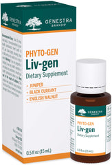 Genestra Liv-gen herbal supplement bottle, 0.5 fl. oz.
