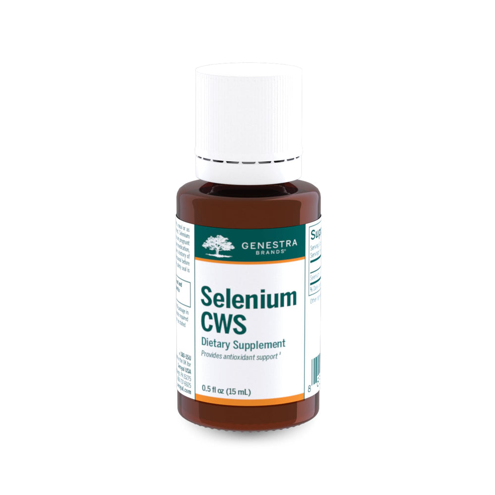Genestra Selenium CWS bottle label showing antioxidant support