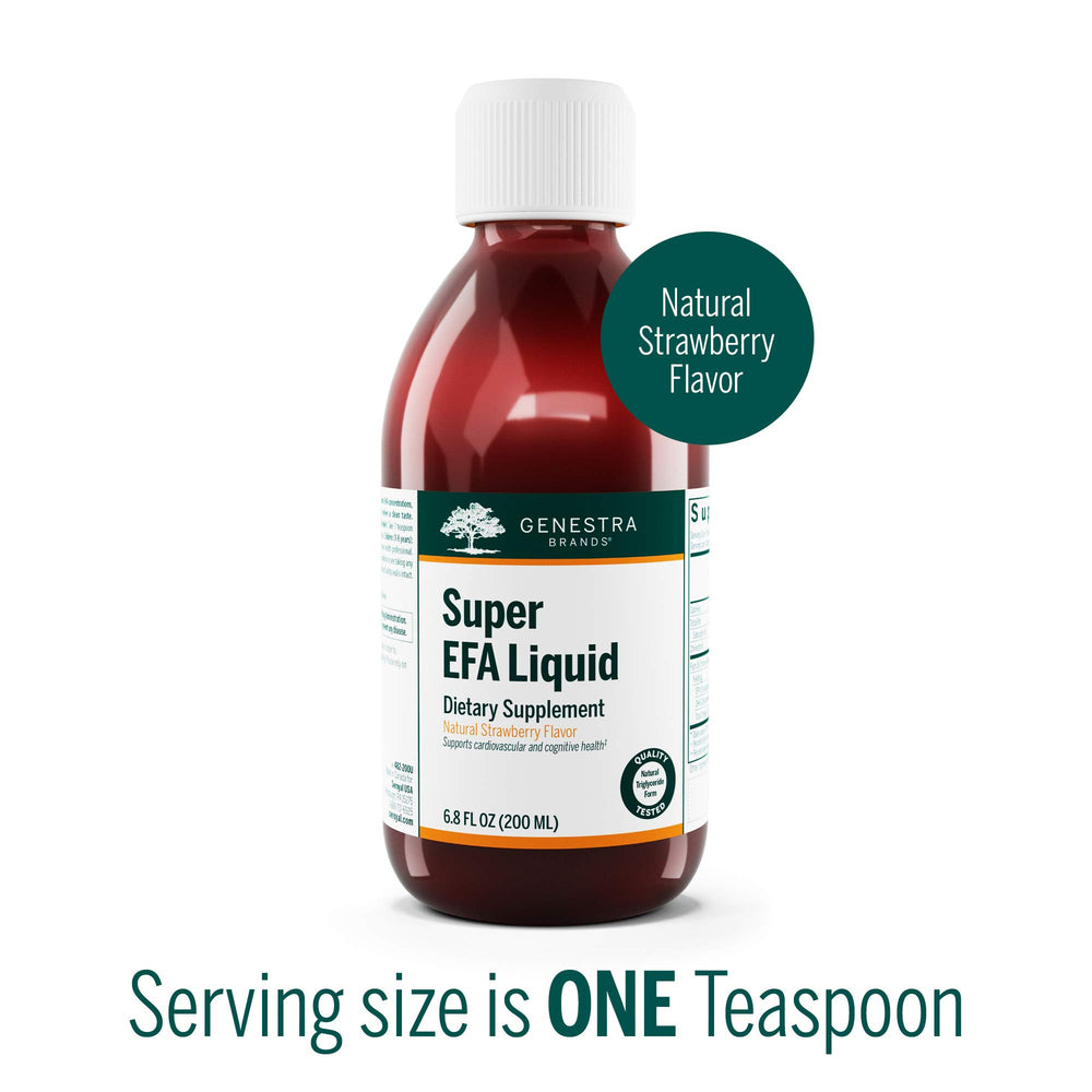 Close-up of Genestra Super EFA Liquid label