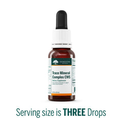 Front view of Genestra Trace Mineral Complex CWS 0.5 fl oz bottle