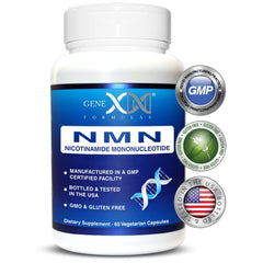 Genex Formulas NMN 250mg bottle with 60 capsules