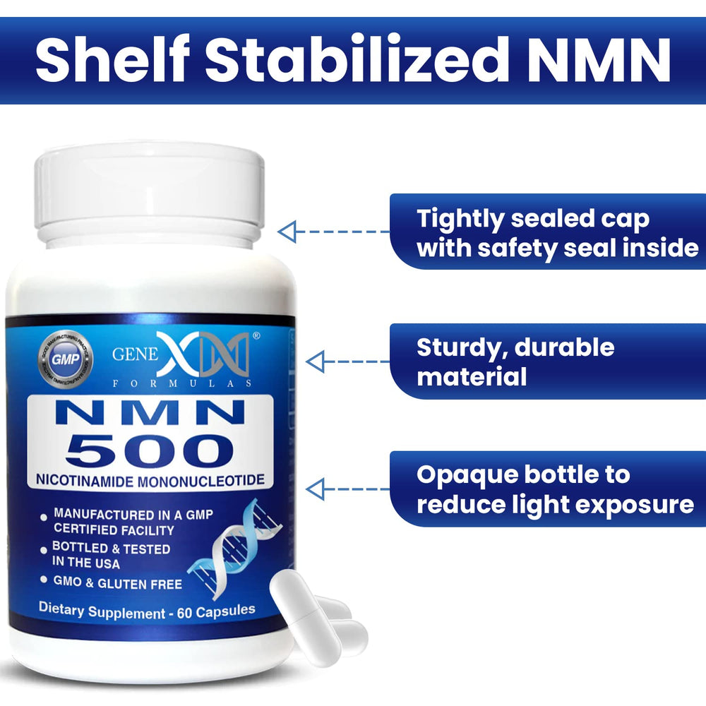 Genex Formulas NMN 500mg benefits and NAD info