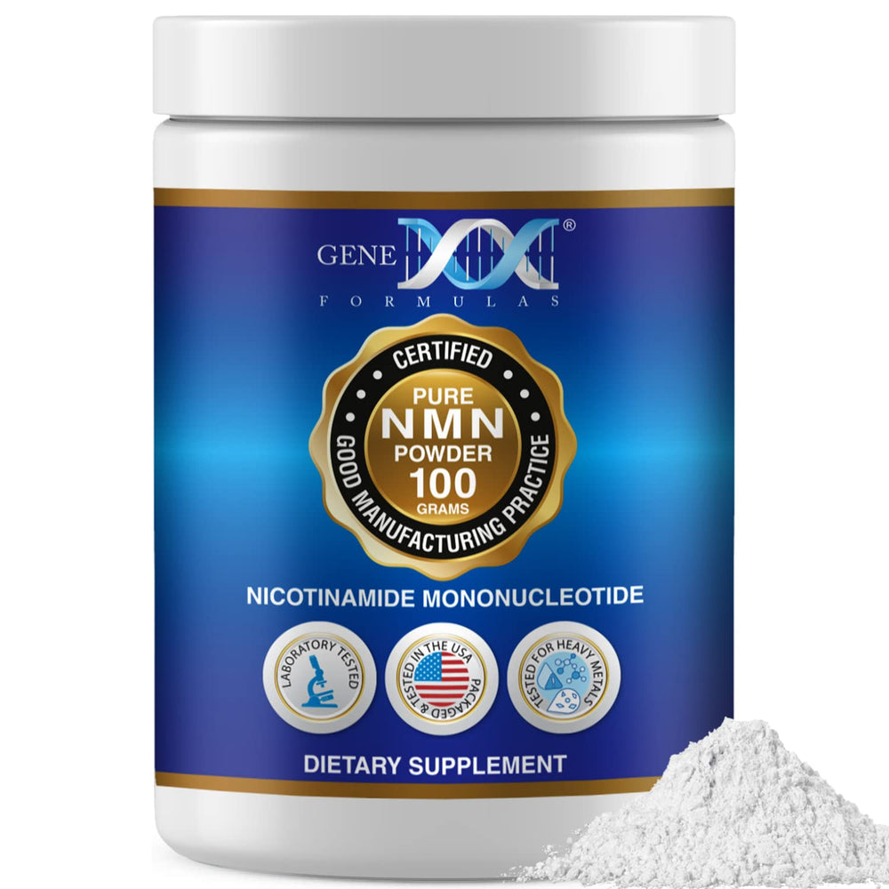 Genex NMN Powder 100g jar label close-up