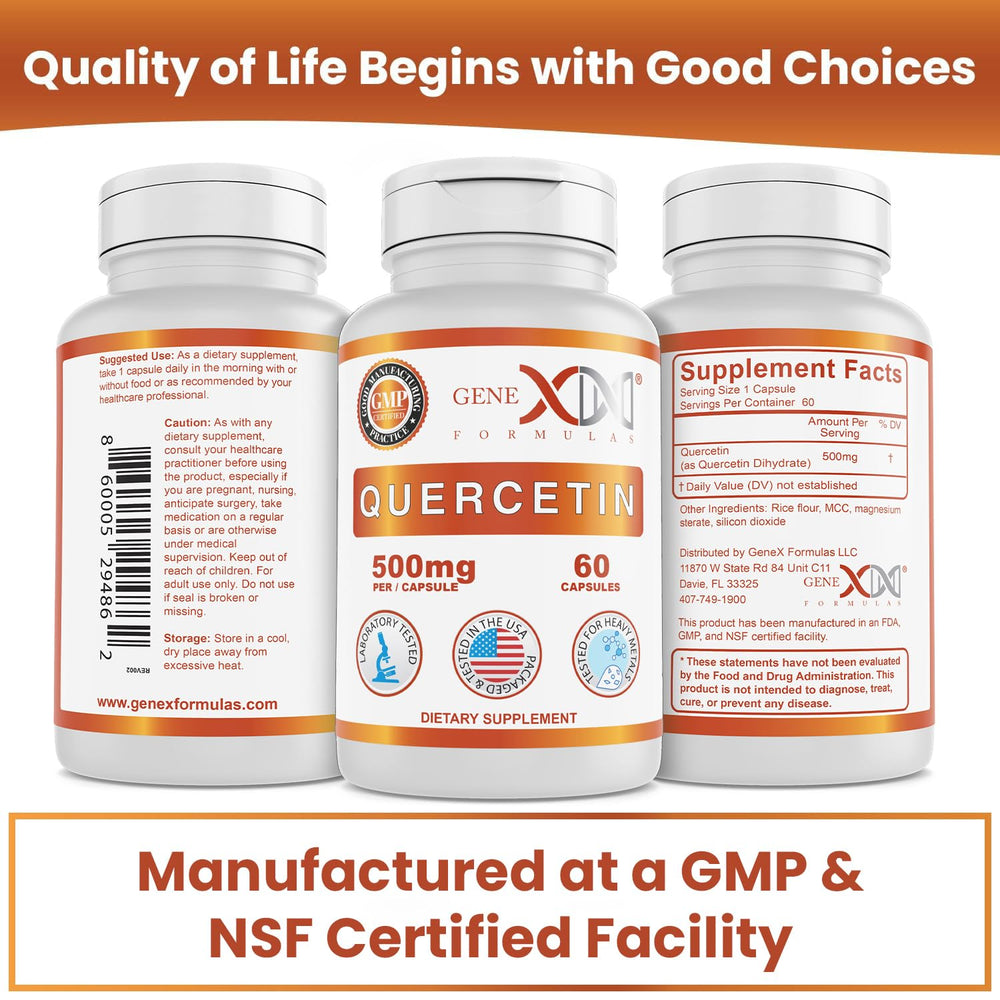 Genex Quercetin 500mg 3-pack product display