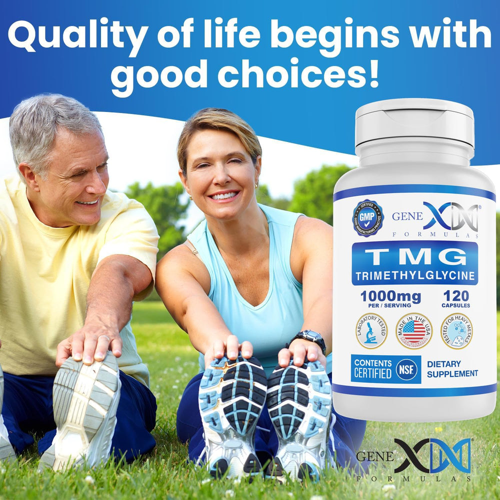 Gluten-free, non-GMO vegan-friendly labeling for Genex TMG 1000mg