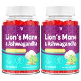 Genfojas Ashwagandha and Lions Mane Gummies Berry flavor – 120 count hero image