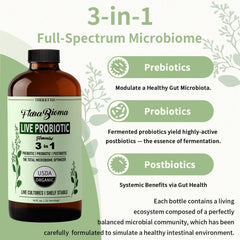 Graphic illustrating prebiotics and postbiotics benefits