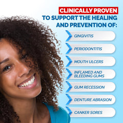 Mouth rinse being used by someone with braces