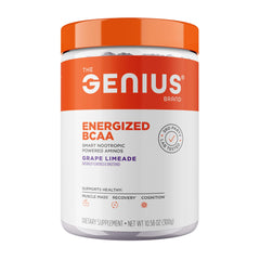 Genius BCAA Powder bottle in Grape Limeade flavor