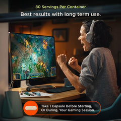 How to use Genius Gamer dosing guide showing one capsule