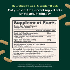 Genius Mushrooms capsules close-up