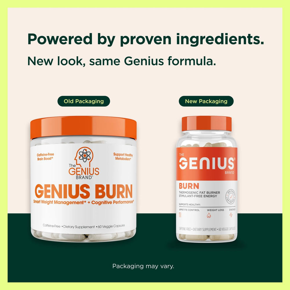 Genius Burn 60 diet veggie pills bottle close-up
