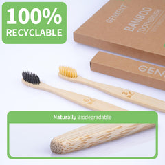 GENKENT bamboo toothbrush with ergonomic handle