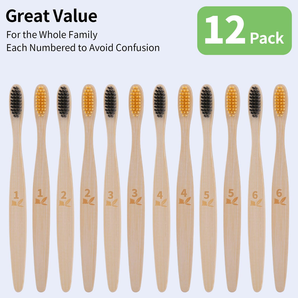 Soft BPA-free bristles on GENKENT bamboo toothbrush