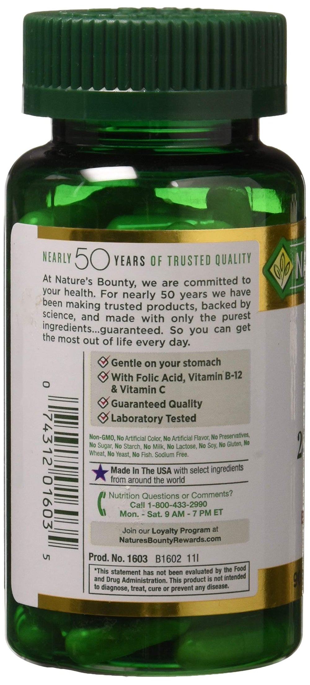 Close-up of Gentle Iron 28 mg capsules