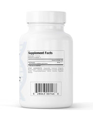 Close-up of GenuinePurity Liposomal Trans-Resveratrol bottle with label detail