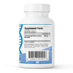 Close-up of GenuinePurity NMN 250mg vegan capsules