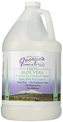 Close-up of George's Aloe Vera 128 oz bottle