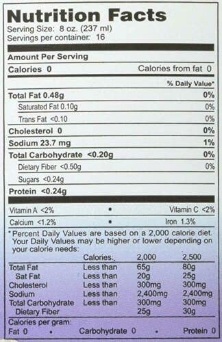 Label highlighting gluten-free, vegan, and non-GMO